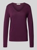 Tom Tailor Regular Fit Pullover mit V-Ausschnitt Dunkelrot