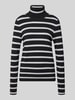 Christian Berg Woman Gebreide pullover met geribde col Zwart