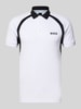 BOSS Green Slim fit poloshirt met korte knoopsluiting, model 'PL_TOC SPIN CB' Wit