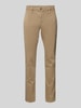 MAC Straight Leg Jeans mit Label-Applikation Modell 'Lennox' Beige