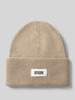 DRYKORN Beanie mit Label-Patch Modell 'LOAH' Sand