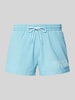 BOSS Relaxed Fit Badeshorts mit Label-Print Modell 'Mooneye' Hellblau