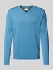 Tom Tailor Regular Fit Strickpullover aus reiner Baumwolle Blau