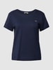 Gant T-shirt met labelstitching, model 'SHIELD' Marineblauw