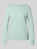 Christian Berg Woman Strickpullover mit U-Boot-Ausschnitt Helltuerkis Melange