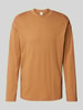 SELECTED HOMME Relaxed Fit Longsleeve mit Stehkragen Modell 'DANI' Cognac