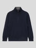 Mango Strickpullover mit Stehkragen Modell 'Harry' Marineblau