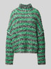 JAKE*S STUDIO WOMAN Relaxed fit gebreide pullover met opstaande kraag Groen