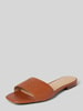 Lauren Ralph Lauren Slides mit Label-Stitching Modell 'EVERLEY' Cognac