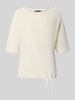 Betty Barclay T-Shirt mit Strukturmuster und Tunnelzug Offwhite