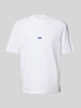 Hugo Blue T-Shirt mit Label-Stitching Modell 'Nieros' Weiss