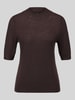 s.Oliver BLACK LABEL Pullover met mock neck Donkerbruin