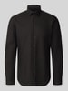 Christian Berg Men Regular Fit Business-Hemd mit Kentkragen Black