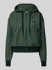 Lacoste Sport Sweatjacke mit Kapuze Modell 'Jacquard' Khaki