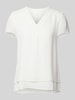 s.Oliver BLACK LABEL Blusenshirt mit V-Ausschnitt Offwhite