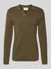 Lindbergh Relaxed fit pullover met structuurmotief Olijfgroen