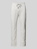 CARLO COLUCCI Straight Leg Sweatpants mit Label-Muster Hellgrau