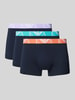 Emporio Armani Trunks mit elastischem Label-Bund im 3er-Pack Dunkelblau