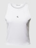 Calvin Klein Jeans Top mit Label-Print Modell 'ARCHIVAL MILANO' Weiss