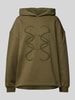 Smith and Soul Hoodie met labelstitching Olijfgroen