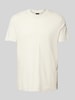 JOOP! Collection T-Shirt mit geripptem Rundhalsausschnitt Modell 'Carlon' Beige