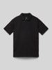 Jack & Jones Regular fit poloshirt met structuurmotief, model 'BENJA' Zwart