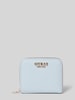 Guess Portemonnaie mit Label-Applikation Modell 'LAUREL II' Hellblau