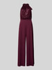 Swing Regular fit jumpsuit met pailletten Donkerrood
