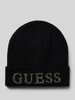 Guess Czapka beanie z mieszanki wiskozy Czarny