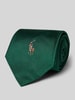 Polo Ralph Lauren Zijden stropdas met logostitching Flessengroen
