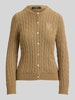Lauren Ralph Lauren Slim Fit Strickjacke aus Baumwoll-Viskose-Mix Camel