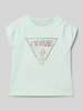 Guess T-Shirt mit Paillettenbesatz Modell 'BATWING' Mint