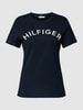 Tommy Hilfiger T-shirt met labeldetails Marineblauw