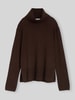 Tom Tailor Rollkragenpullover aus Kaschmir mit Seitenschlitzen Schoko