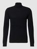Christian Berg Men Kaschmirpullover mit Rollkragen Schwarz