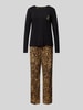 Lauren Ralph Lauren Pyjama mit Brusttasche Black