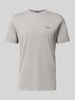 BOSS Green Regular fit T-shirt van katoenmix Lichtgrijs