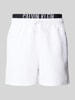 Calvin Klein Underwear Badehose mit Label-Print Weiss