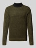 Jack & Jones Gebreide pullover met labeldetail, model 'COSPACE' Olijfgroen