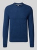Brax Gebreide pullover met ribboorden, model 'Rick' Koningsblauw