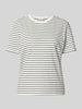 Jake*s Casual męski t-shirt o kroju regular fit z czystej bawełny Złamany biały