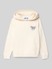 Jack & Jones Hoodie met labelprint en kangoeroezak Offwhite