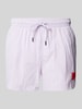 HUGO Regular Fit Badeshorts mit Label-Patch Modell 'DOMINICA' Flieder
