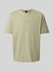 BOSS Orange Regular fit T-shirt van katoenmix Lindegroen