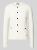 More & More Cardigan mit Ripp-Optik Offwhite