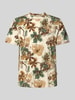 Blend T-Shirt mit geripptem Rundhalsausschnitt Modell 'JEMO' Oliv