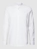 MCNEAL Tailored fit vrijetijdsoverhemd met streepmotief Wit