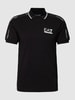 EA7 Emporio Armani Regular fit poloshirt met labelprint Zwart