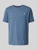 Marc O'Polo Regular Fit T-Shirt aus reiner Baumwolle mit Logo-Print Blau