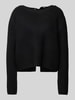 Pieces Regular Fit Strickpullover mit Wendefunktion Modell 'RILLY' Black